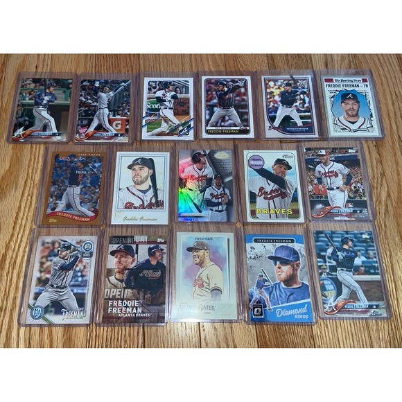 Freddie Freeman Baseball Card Bundle Lot x16 2017-2020‎ Atlanta Braves Dodgers - Picture 1 of 12